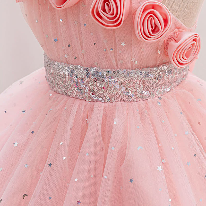 Mesh  Rosette Sleeveless Midi Dresses - image 10