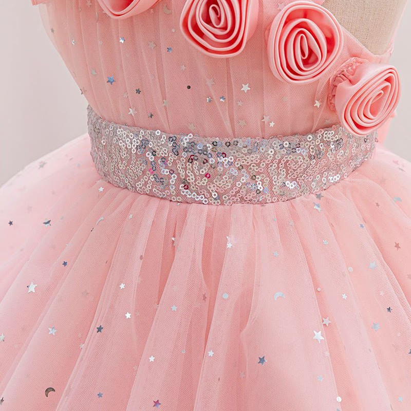 Mesh  Rosette Sleeveless Midi Dresses - image 10