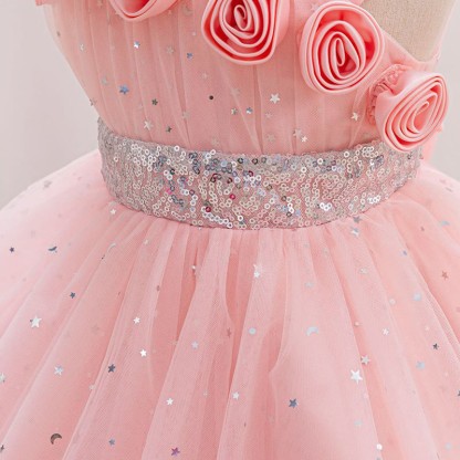 Mesh  Rosette Sleeveless Midi Dresses - image 10