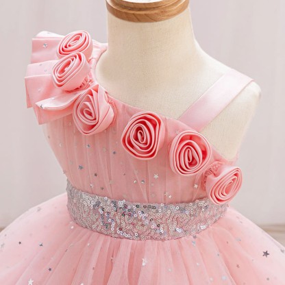 Mesh  Rosette Sleeveless Midi Dresses - image 9