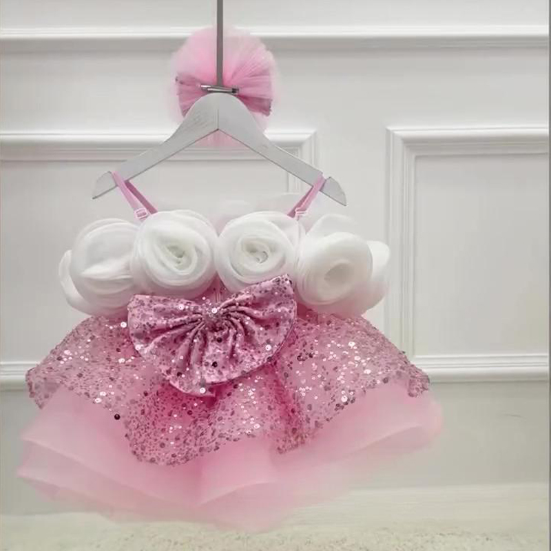 Glitter Rosette Sequins Sleeveless Midi Dresses - image 18