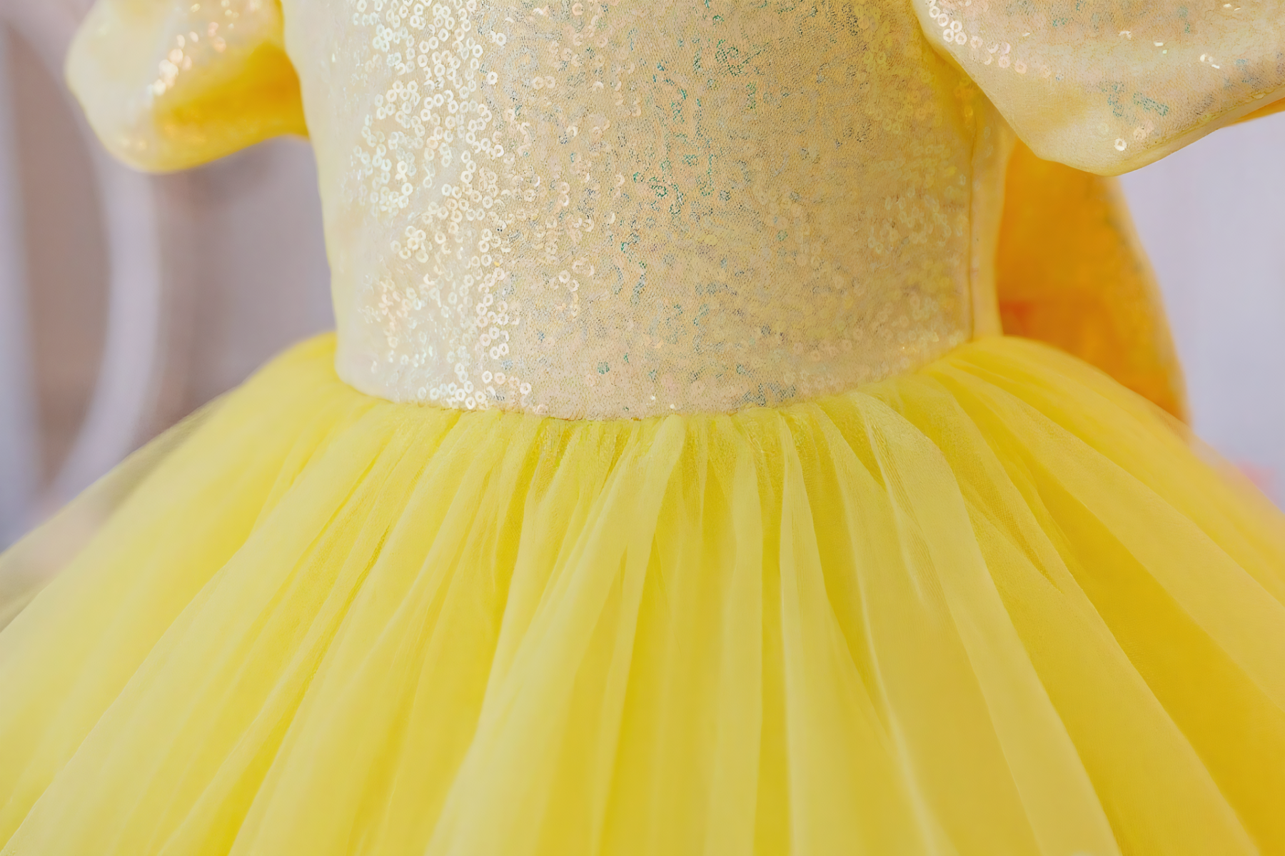 Mesh  Rosette Short Sleeve Midi Dresses - image 13