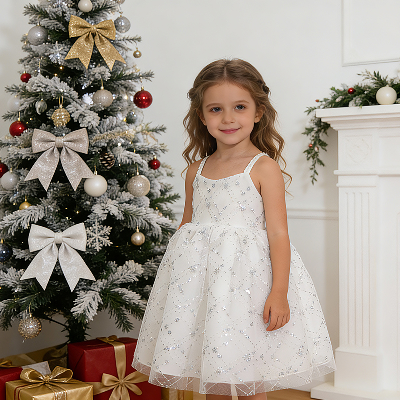 Glitter Sequins Bow Sleeveless Midi Dresses - image 9