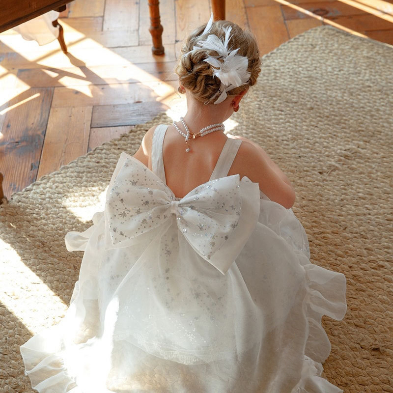 Glitter Sequins Bow Sleeveless Midi Dresses - image 1