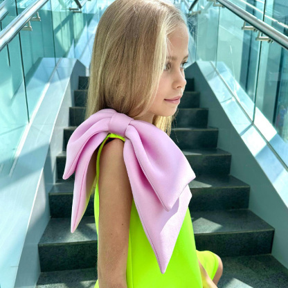 SCUBA KNIT Bow Sleeveless Midi Dresses - image 9