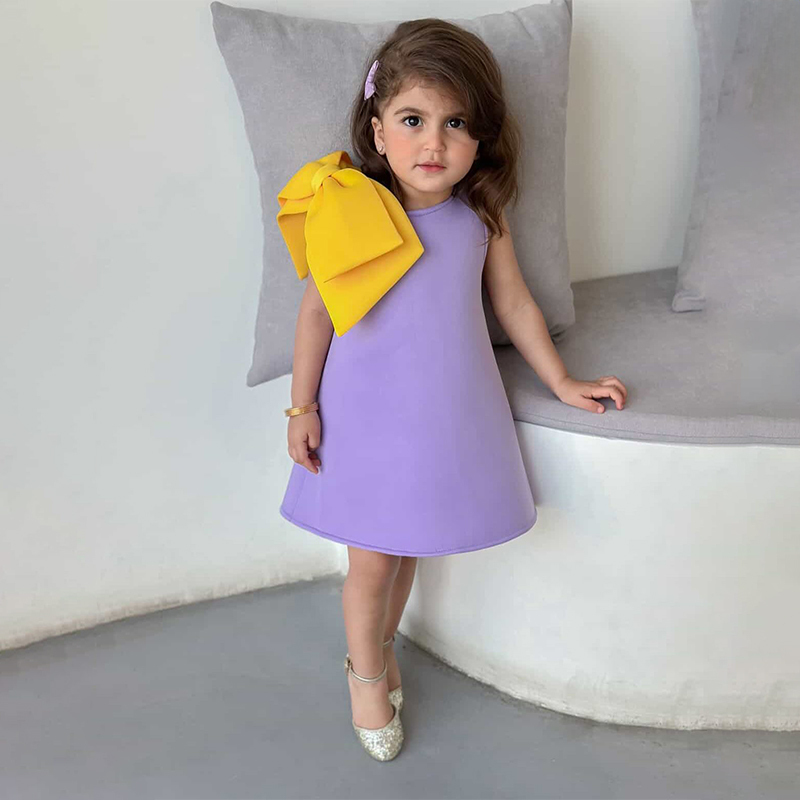 SCUBA KNIT Bow Sleeveless Midi Dresses - image 3