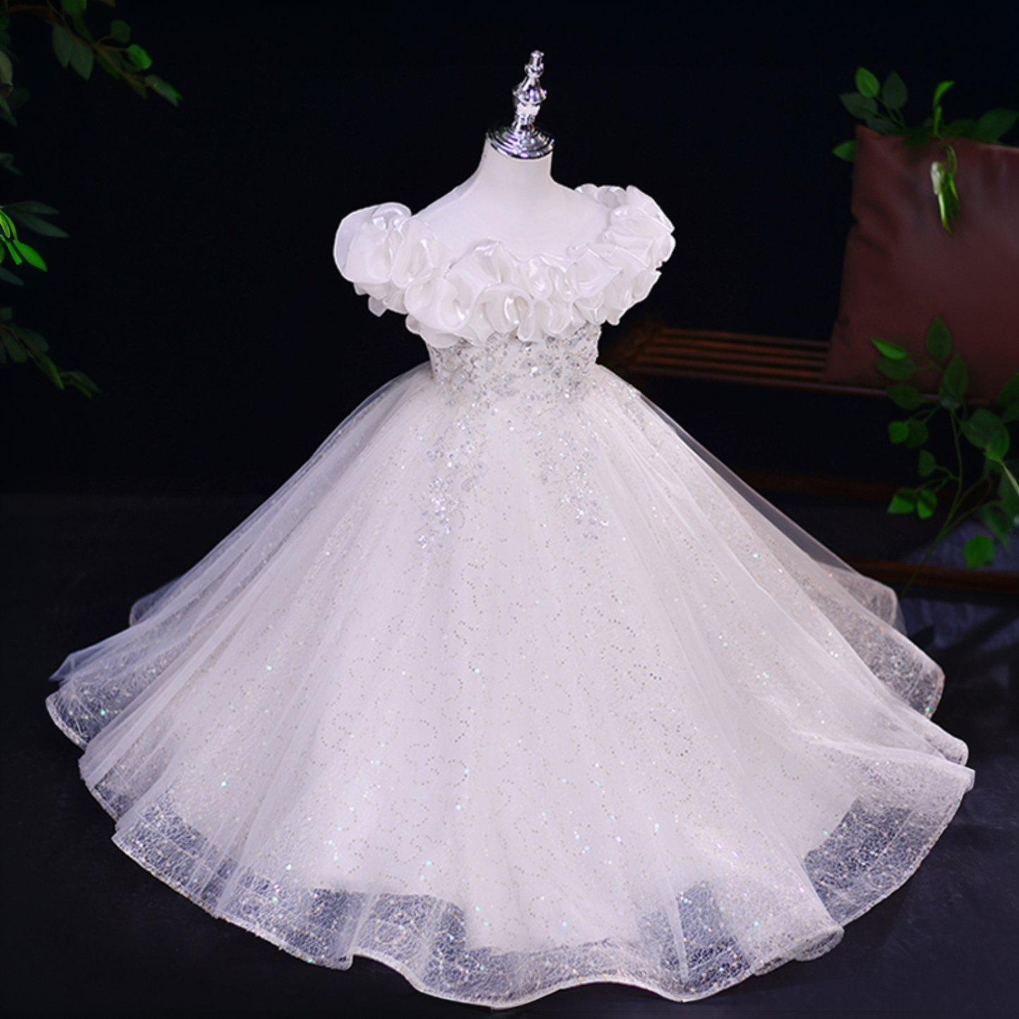 Mesh Fluffy Sleeveless Maxi Dresses - image 2