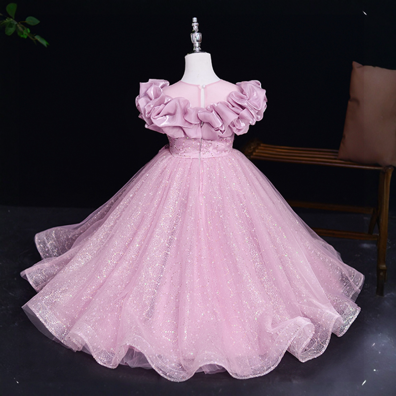 Mesh Fluffy Sleeveless Maxi Dresses - image 8