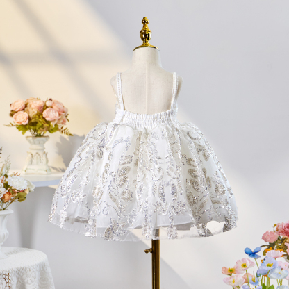 Glitter Sequins Bow Sleeveless Midi Dresses - image 4