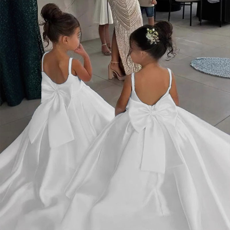 Satin Bow Sleeveless Maxi Dresses - image 7