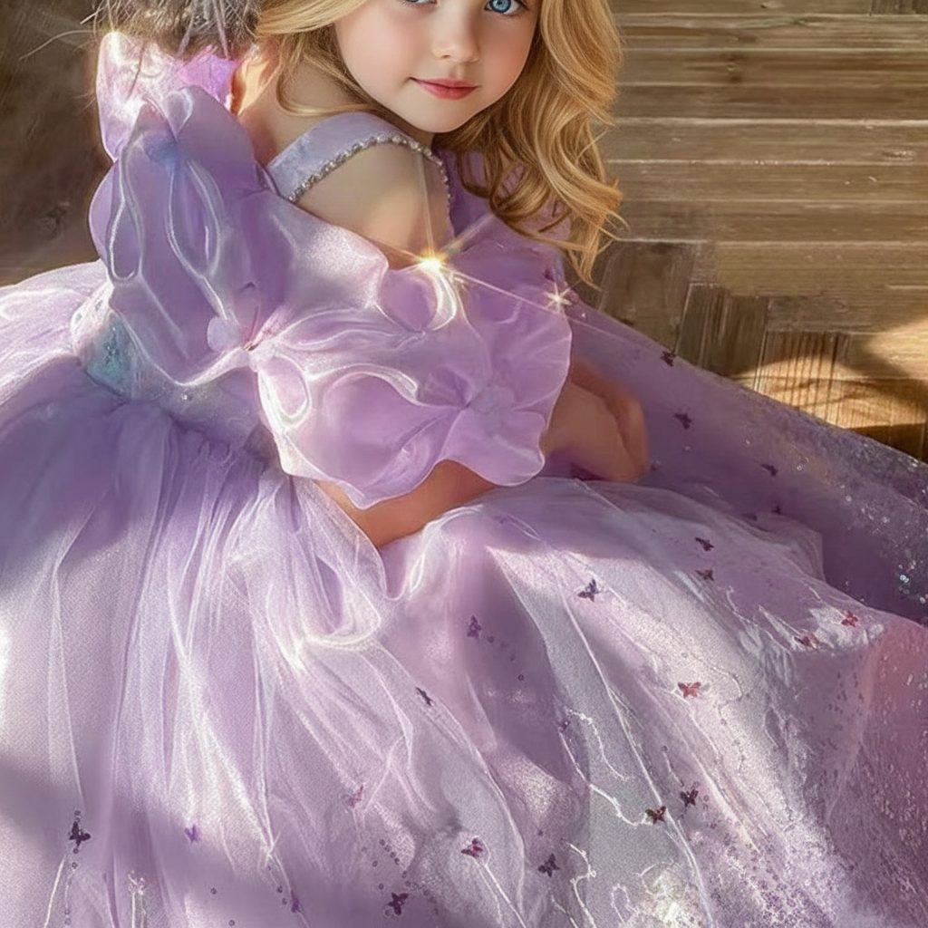 Organza Sequins Rosette Sleeveless Maxi Dresses - image 6