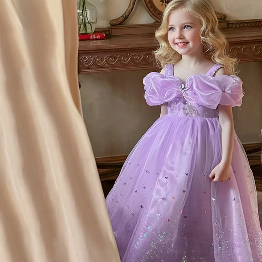 Organza Sequins Rosette Sleeveless Maxi Dresses - image 7