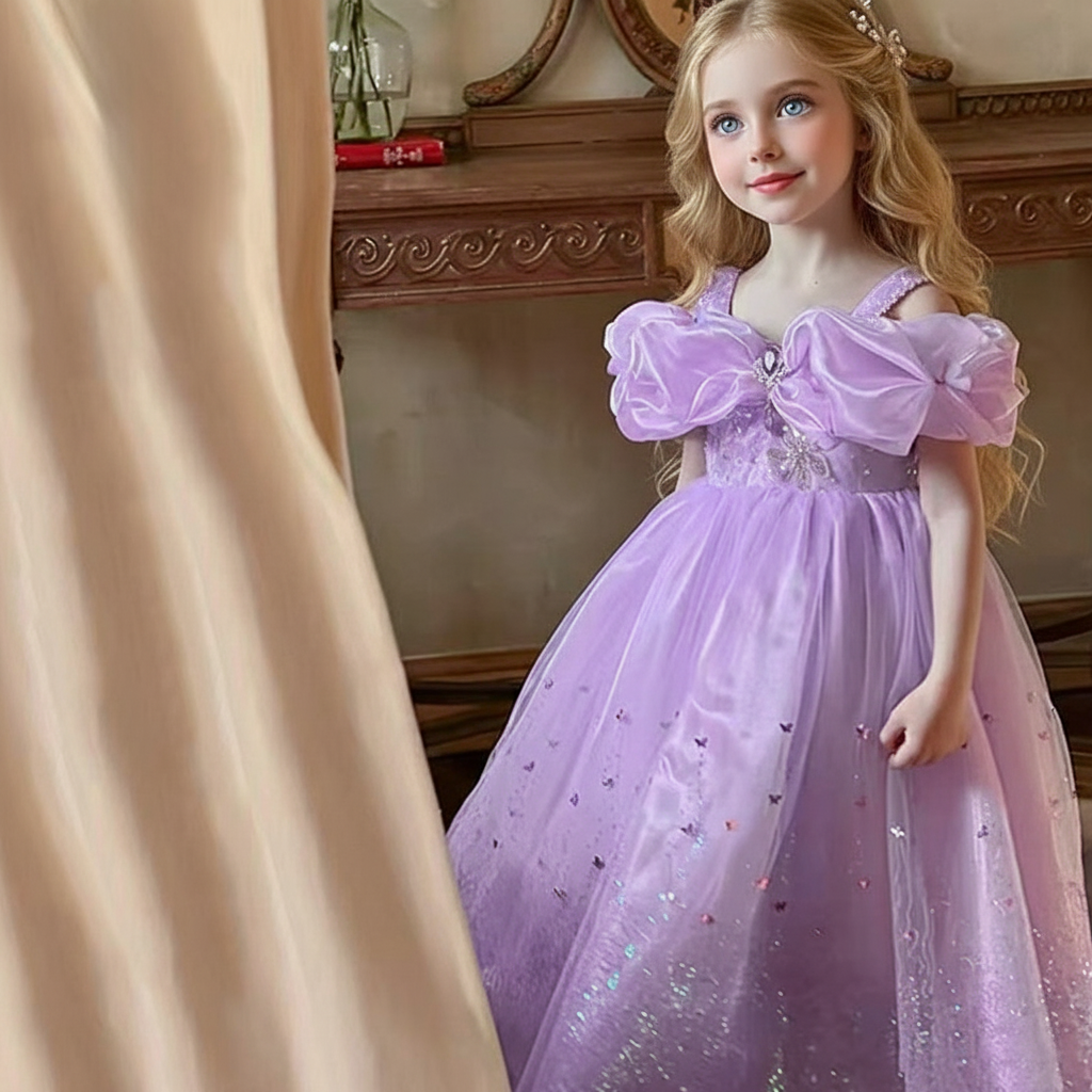 Organza Sequins Rosette Sleeveless Maxi Dresses - image 5