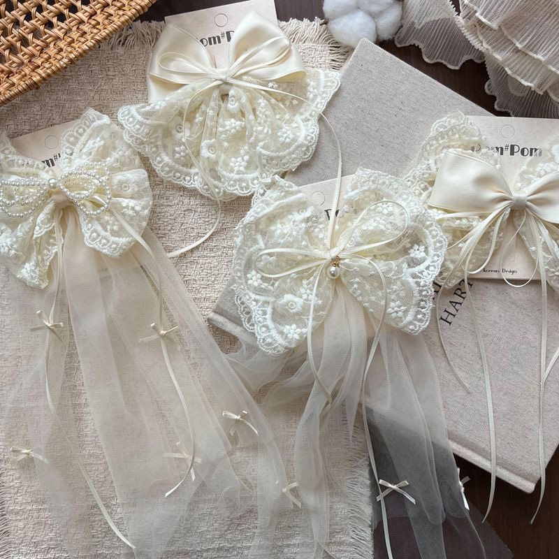 Solid With Bow Barrette - image 2