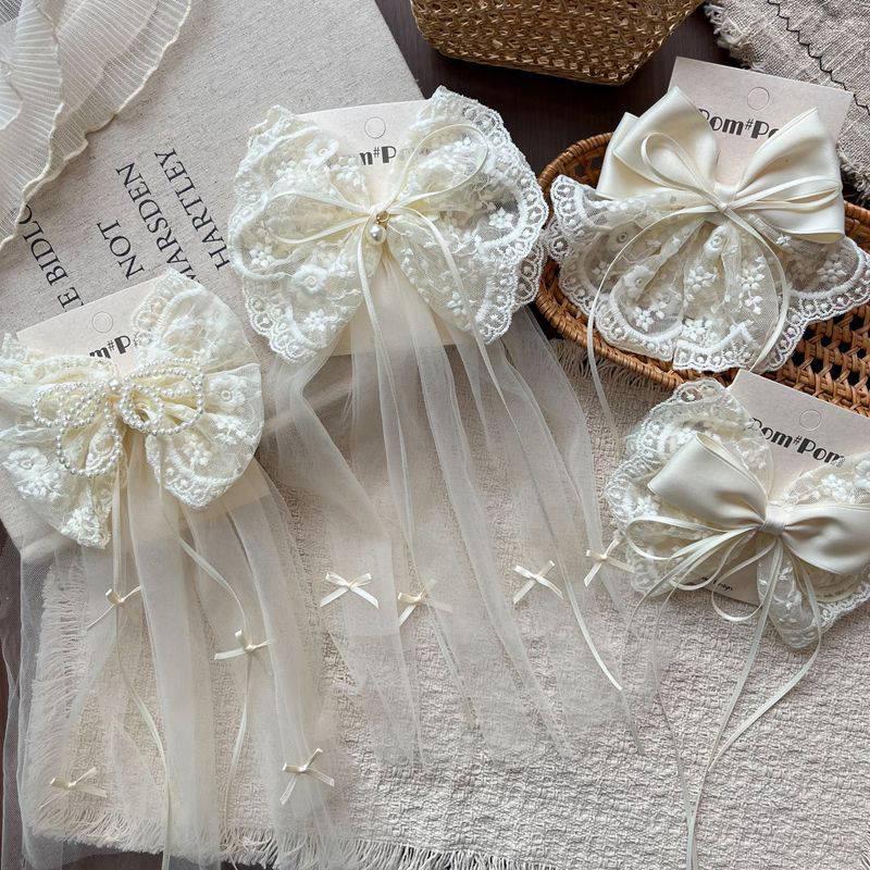 Solid With Bow Barrette - image 1