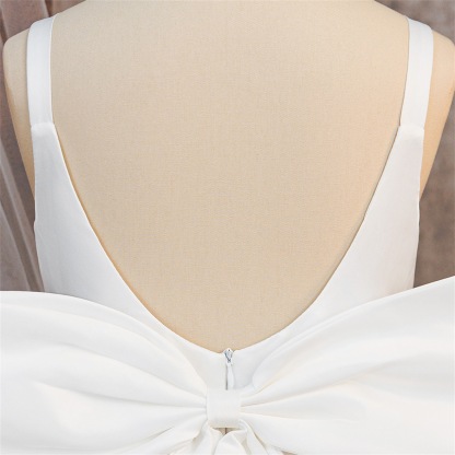 Satin Bow Sleeveless Maxi Dresses - image 18