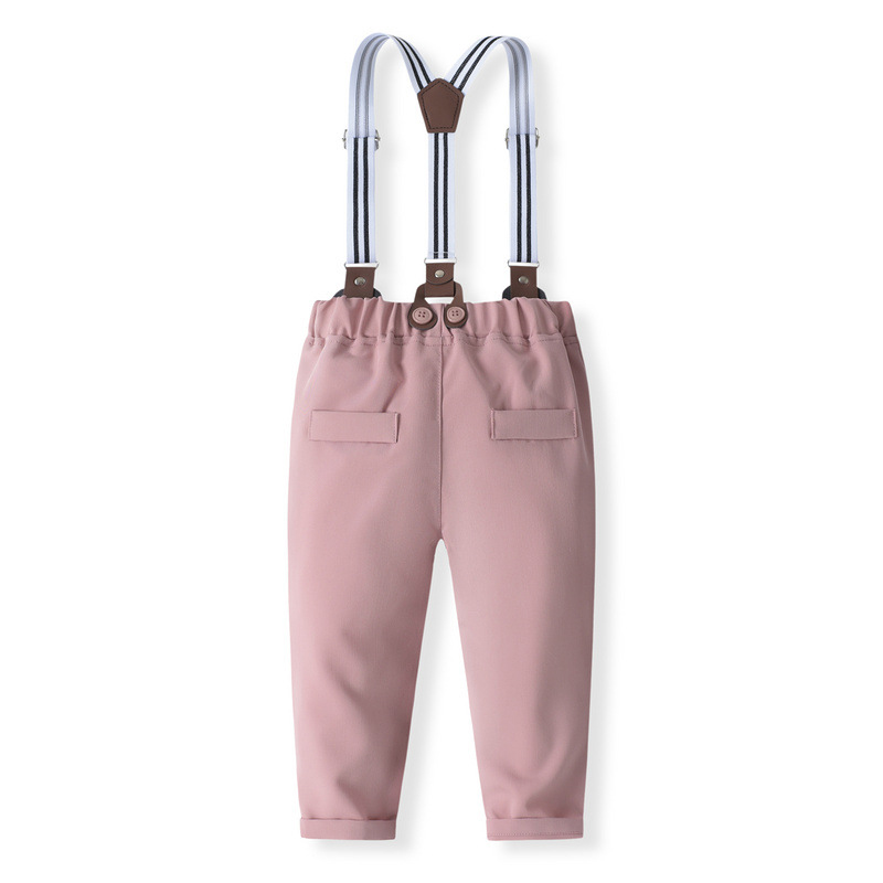 Cotton Bow Overalls Long Sleeve Regular 3-piece Formal Suit - image 9