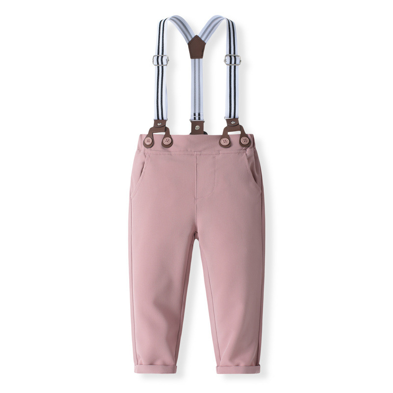 Cotton Bow Overalls Long Sleeve Regular 3-piece Formal Suit - image 8