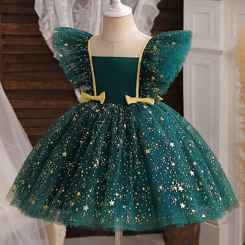 Mesh Bow Cap Sleeve Midi Dresses - image 4