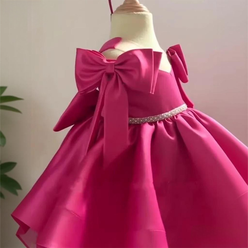 Satin Bow Sleeveless Midi Dresses - image 3