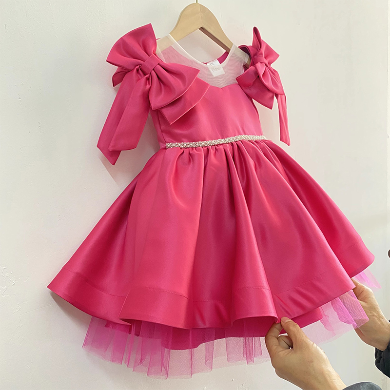 Satin Bow Sleeveless Midi Dresses - image 4