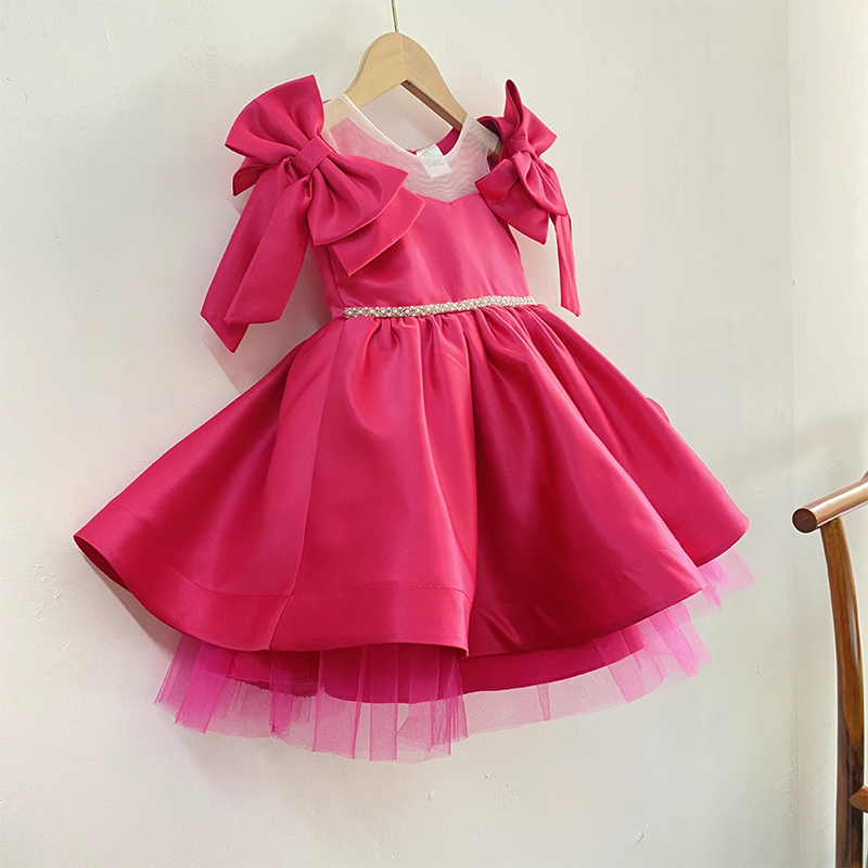 Satin Bow Sleeveless Midi Dresses - image 2