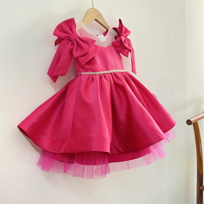 Satin Bow Sleeveless Midi Dresses - image 2