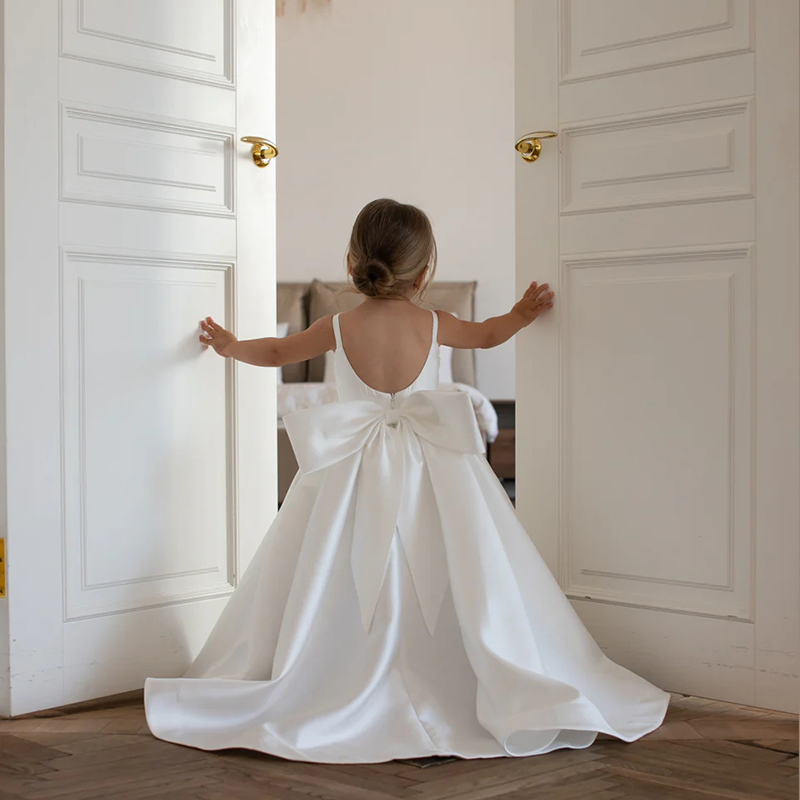 Satin Bow Sleeveless Maxi Dresses - image 4