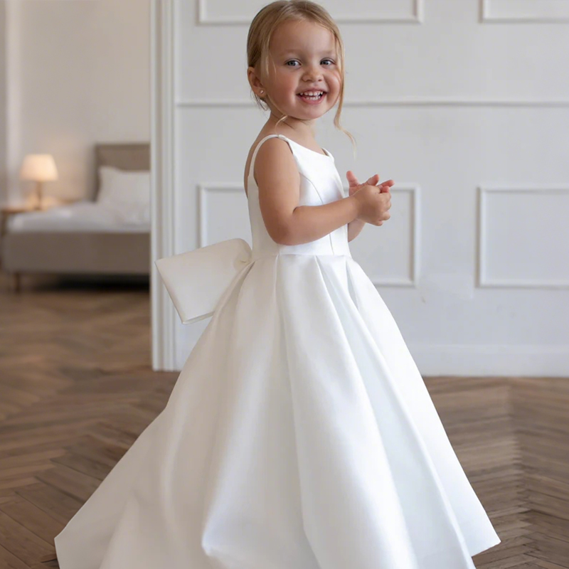 Satin Bow Sleeveless Maxi Dresses - image 6