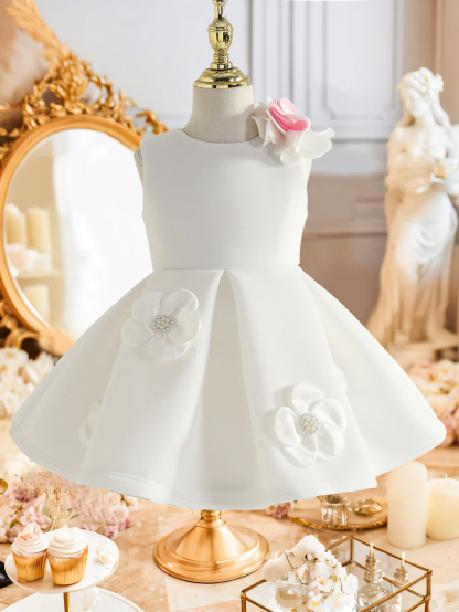 Scuba Knit Rosette Sleeveless Midi Dresses - image 2