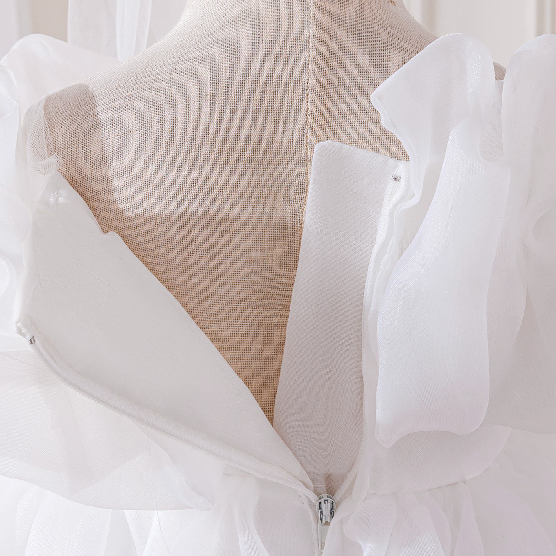 Organza Rosette Short Sleeve Midi Dresses - image 15