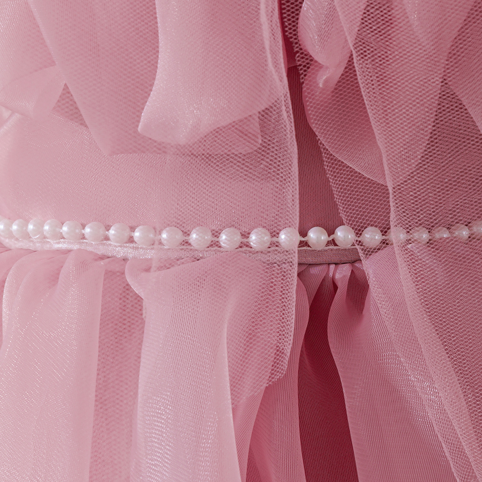 Organza Rosette Short Sleeve Midi Dresses - image 5