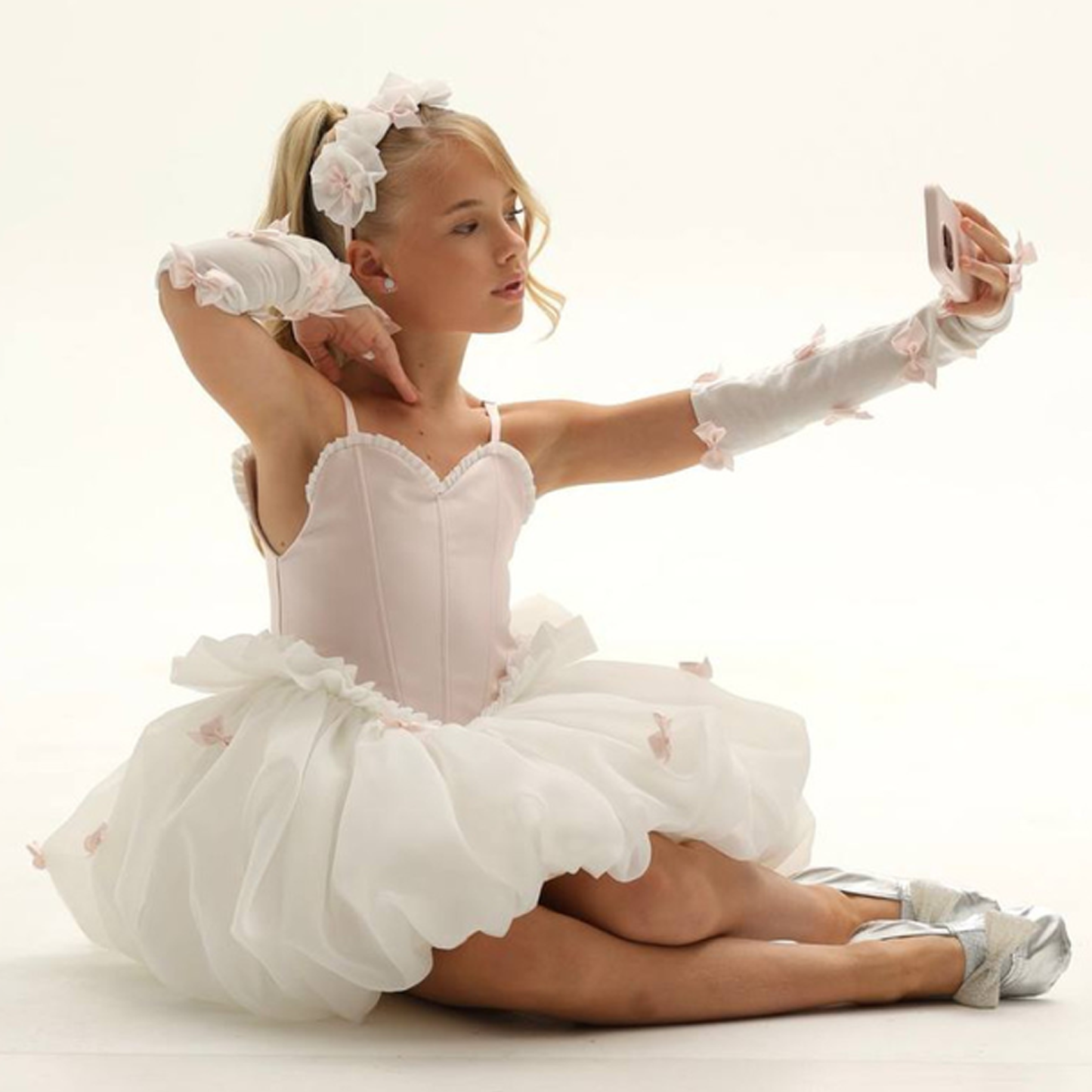 Satin Bow Ballet Sleeveless Short Dresses - image 3