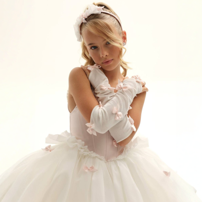 Satin Bow Ballet Sleeveless Short Dresses - image 5