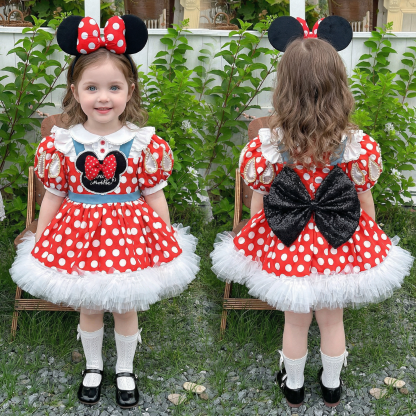 Satin Bow Short Sleeve Midi Dresses With Headbands And Safety  Shorts - image 4