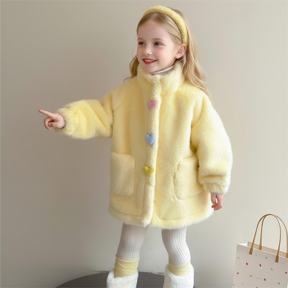 Tweed Buckle Long Sleeve Regular Outerwear - Yellow - 7Y - image 1