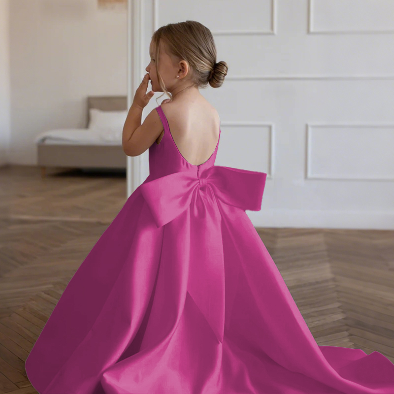 Satin Bow Sleeveless Maxi Dresses - image 45