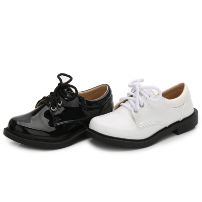 Solid Hook And Loop Round Toe Dress Shoes - image 10