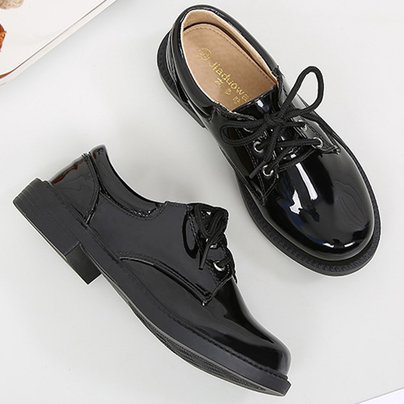 Solid Hook And Loop Round Toe Dress Shoes - image 14