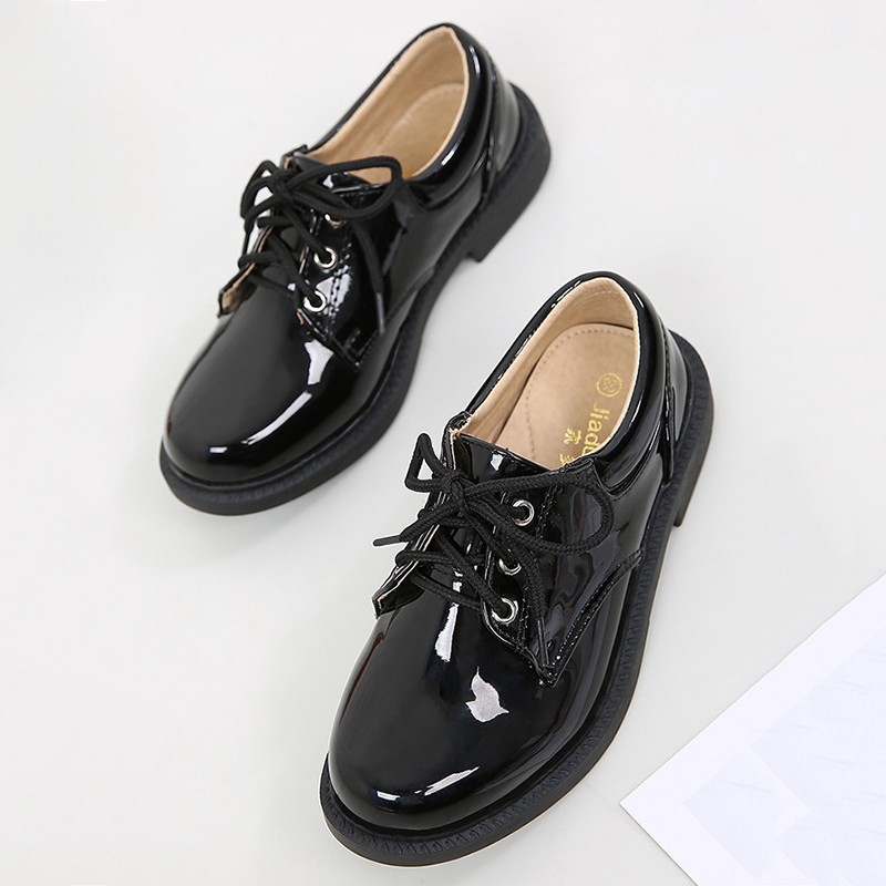 Solid Hook And Loop Round Toe Dress Shoes - image 13