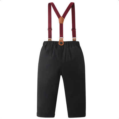 Cotton Bow Overalls Long Sleeve Regular 3-piece Formal Suit - image 8