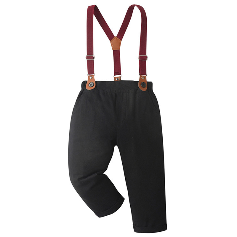 Cotton Bow Overalls Long Sleeve Regular 3-piece Formal Suit - image 7