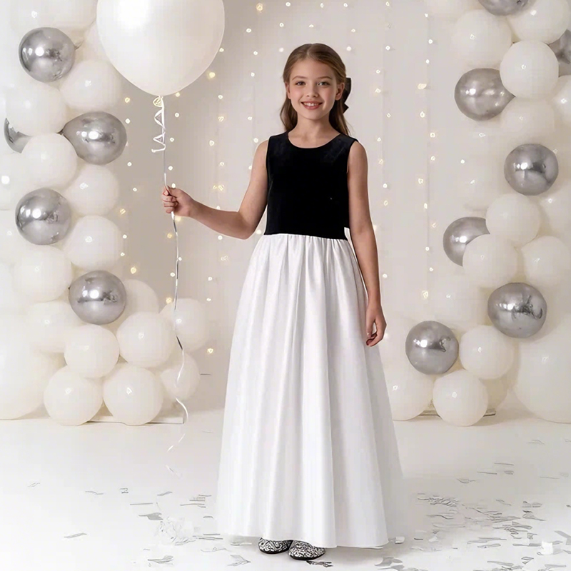 Satin Bow Sleeveless Maxi Dresses - image 4