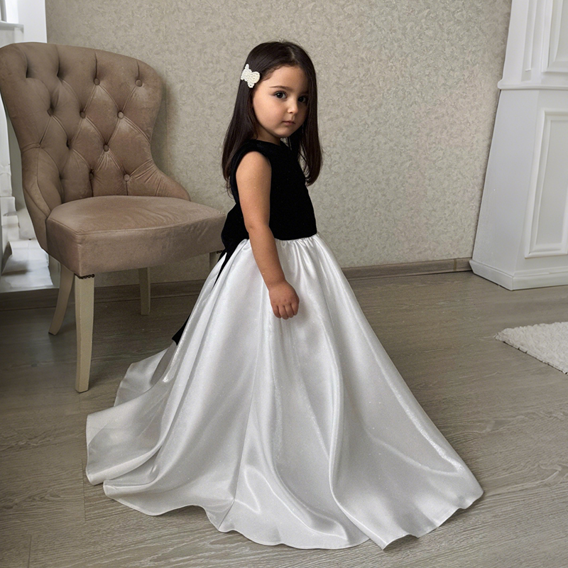 Satin Bow Sleeveless Maxi Dresses - image 2