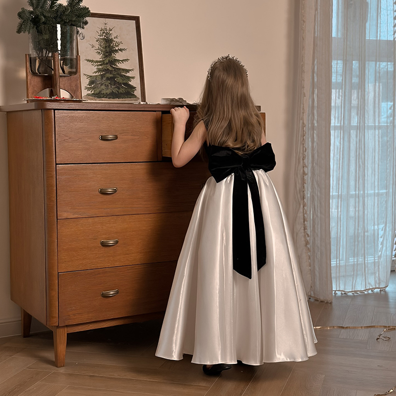 Satin Bow Sleeveless Maxi Dresses - image 22