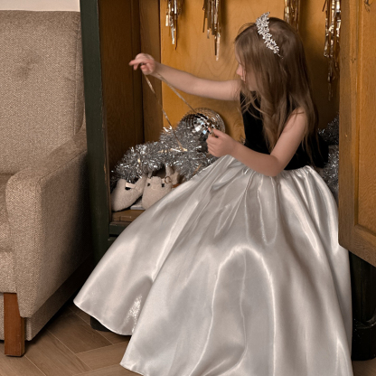 Satin Bow Sleeveless Maxi Dresses - image 10