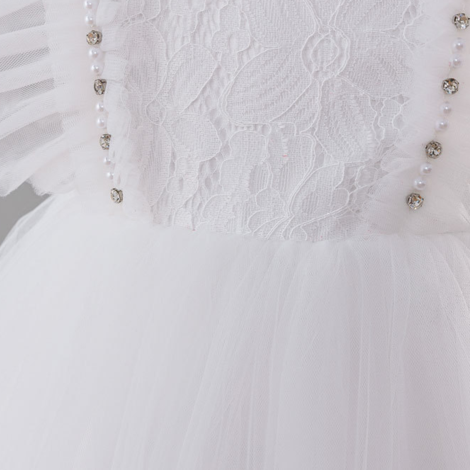 Mesh Applique Cap Sleeve Midi Dresses - image 8