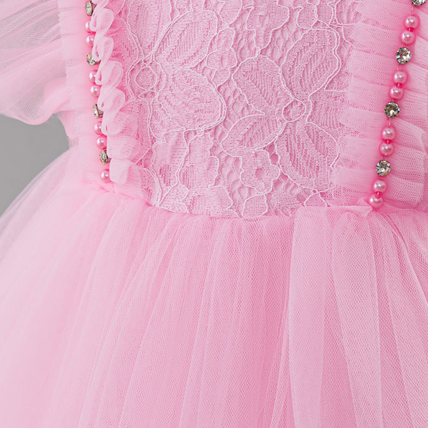 Mesh Applique Cap Sleeve Midi Dresses - image 21