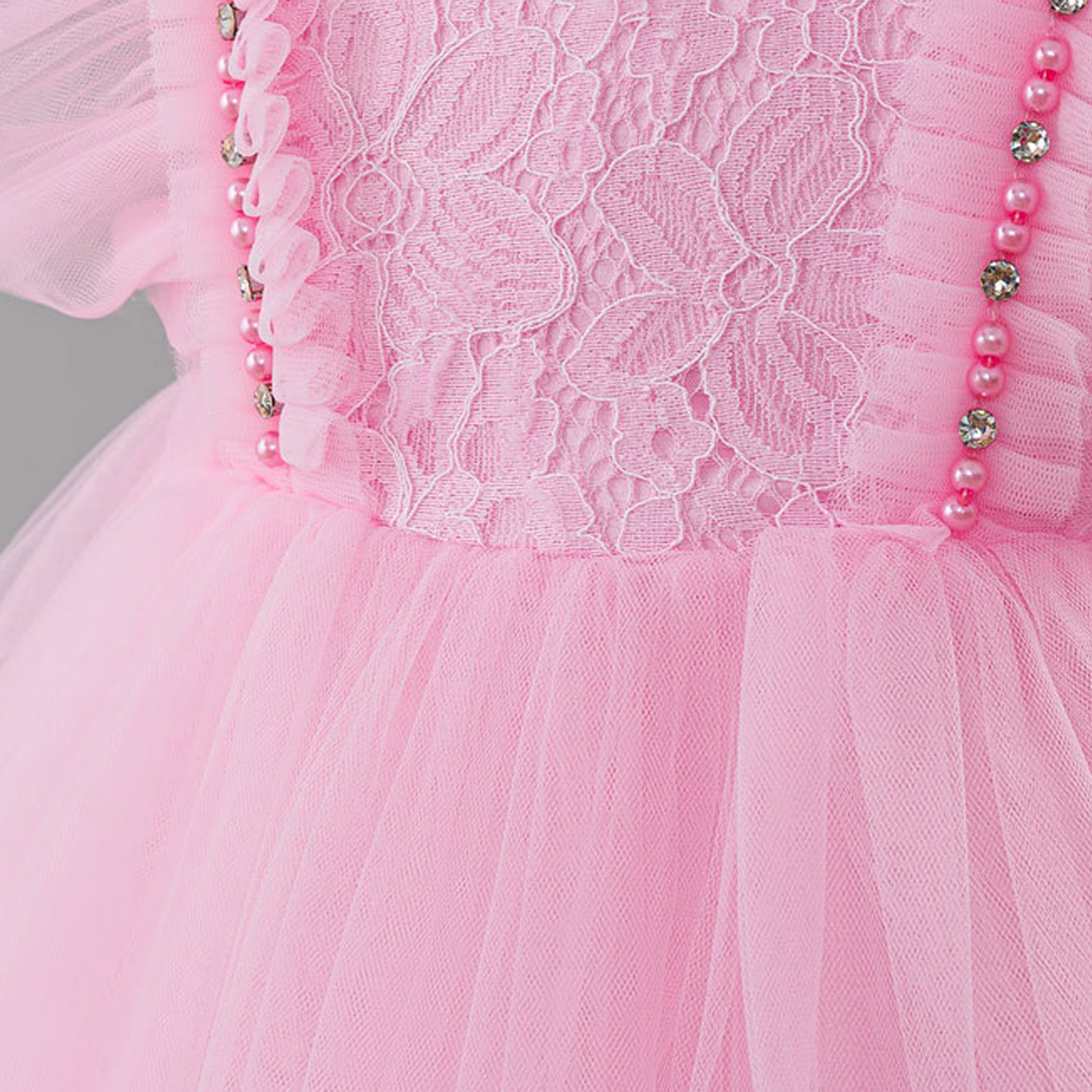Mesh Applique Cap Sleeve Midi Dresses - image 21