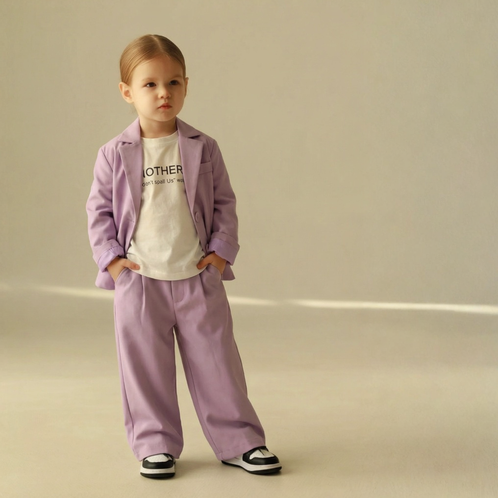 Satin Button Long Sleeve Long Two-piece Set - image 4